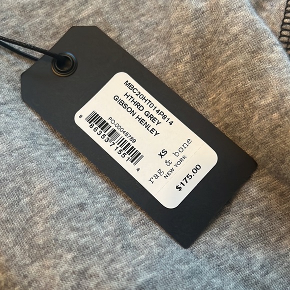 Rag & Bone Gibson Henley in Heatherd Gray - Picture 4 of 13